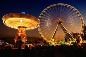 fair, fairground, ferris wheel, carousel, chain carousel, folk festival, pleasure, fun, hype, leisure time, amusement park, rotate, entertainment, action, move, adrenaline, children, sling, lights, lighting, high, multicoloured, rides, circle, speed, flying, showman, night shot, fair, fair, fair, fair, fair, ferris wheel, ferris wheel, carousel, entertainment, entertainment, entertainment, entertainment, action, circle